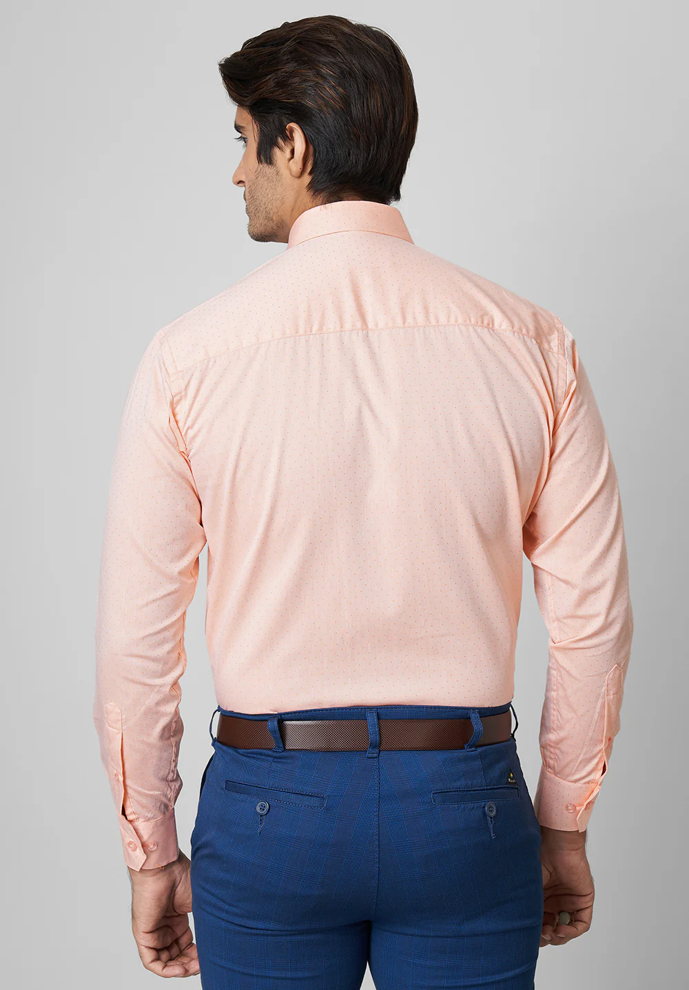 Men Orange Regular Fit Formal Shirt - Image 3