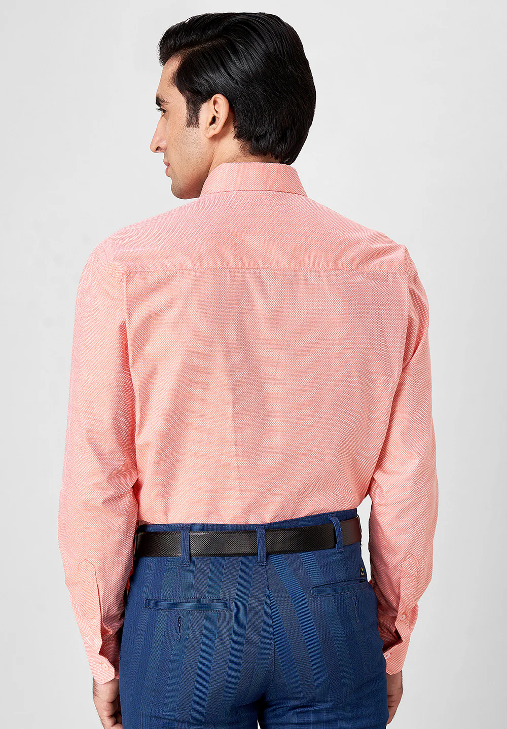 Men Orange Slim Fit Formal Shirt - Image 4