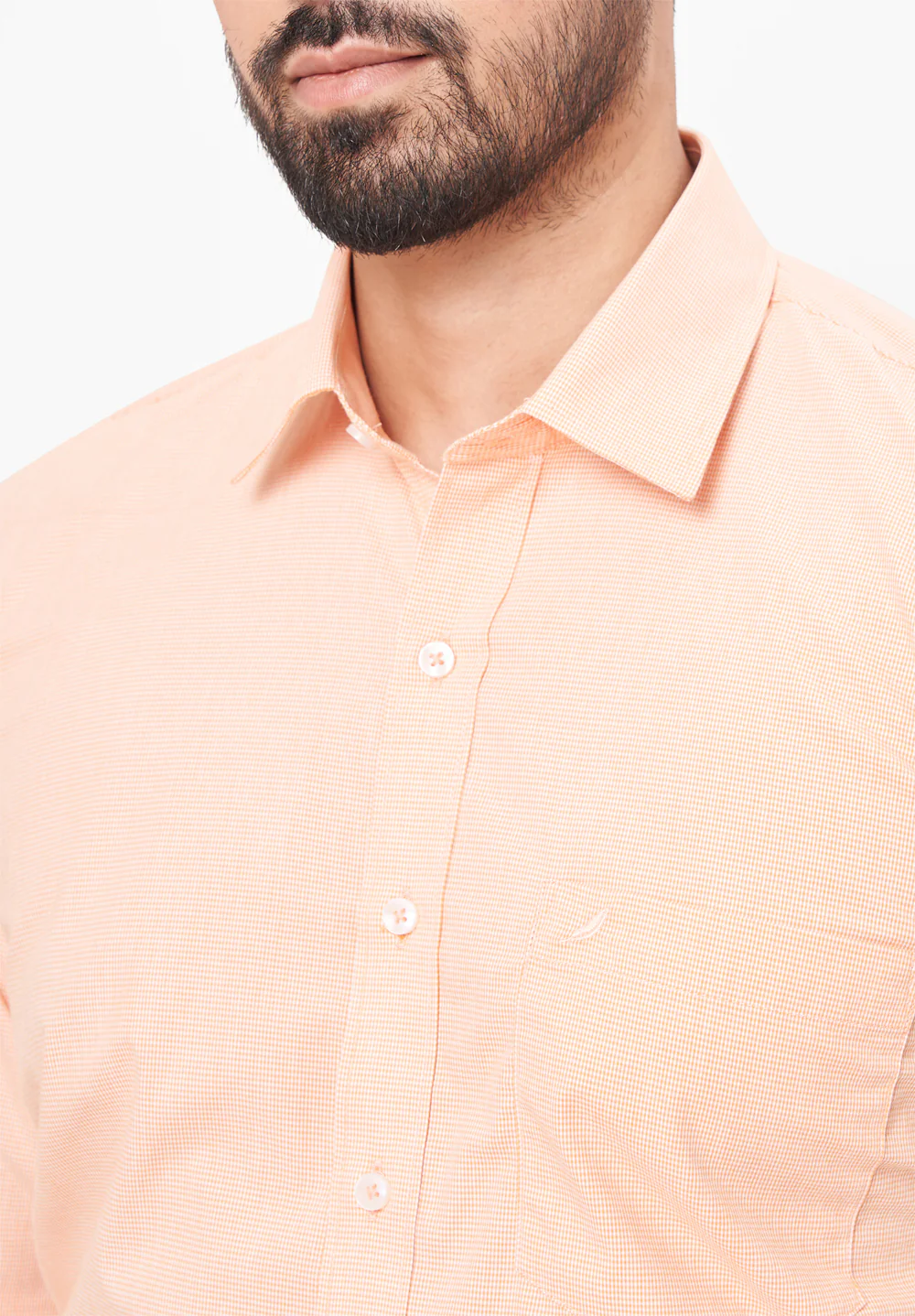 Men Orange Regular Fit Formal Shirt - Image 2
