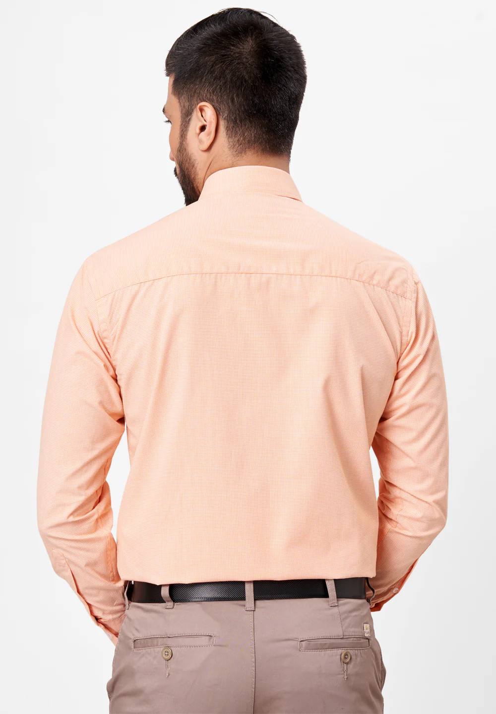 Men Orange Regular Fit Formal Shirt - Image 5