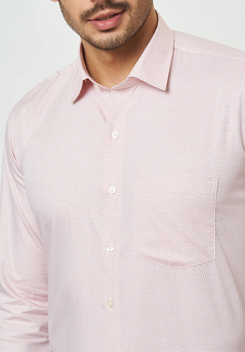 Men Pink Regular Fit Formal Shirt - Image 4