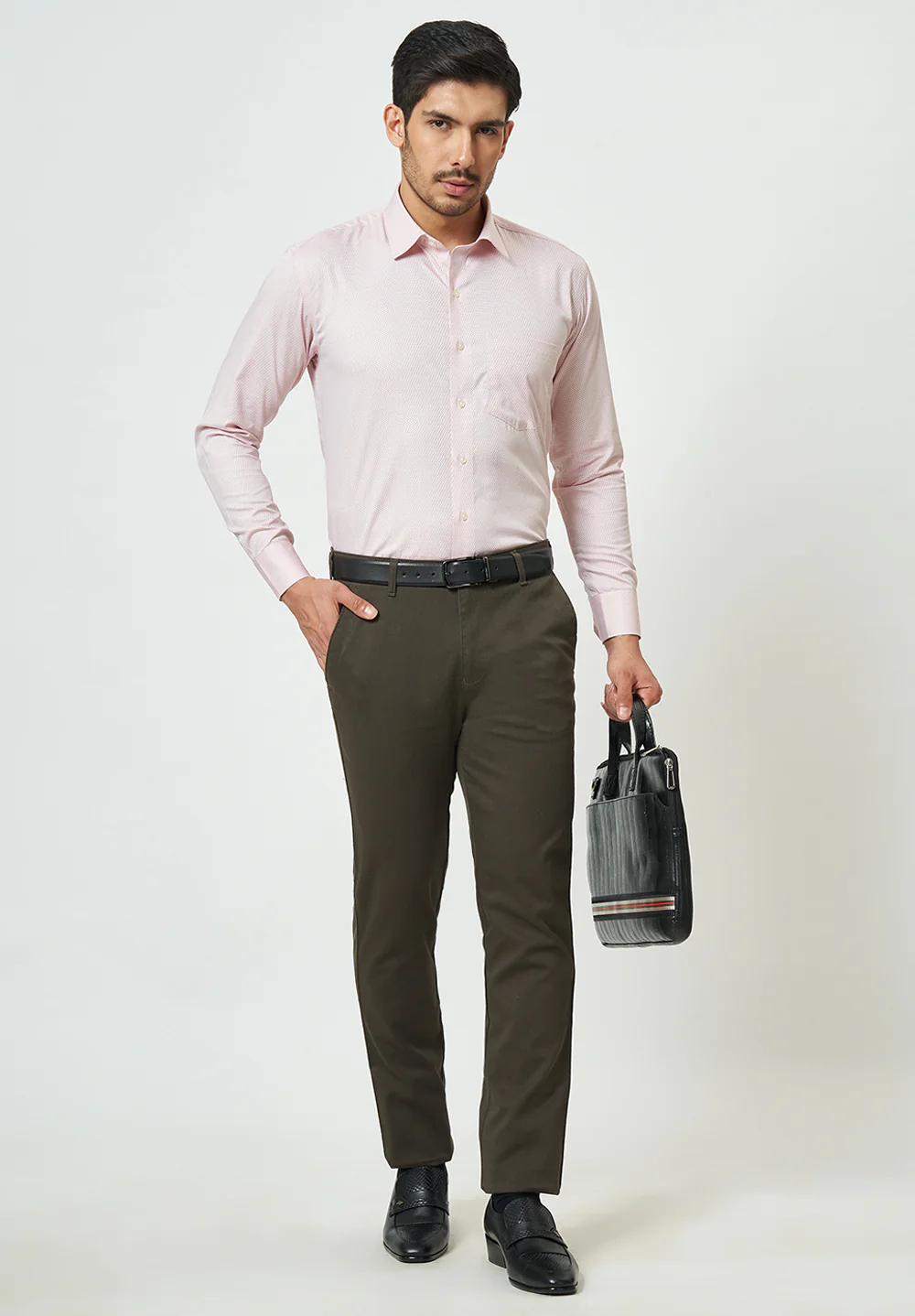 Men Pink Regular Fit Formal Shirt - Image 5
