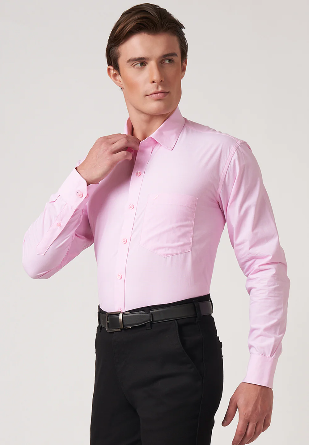 Men Pink Regular Fit Formal Shirt - Image 3