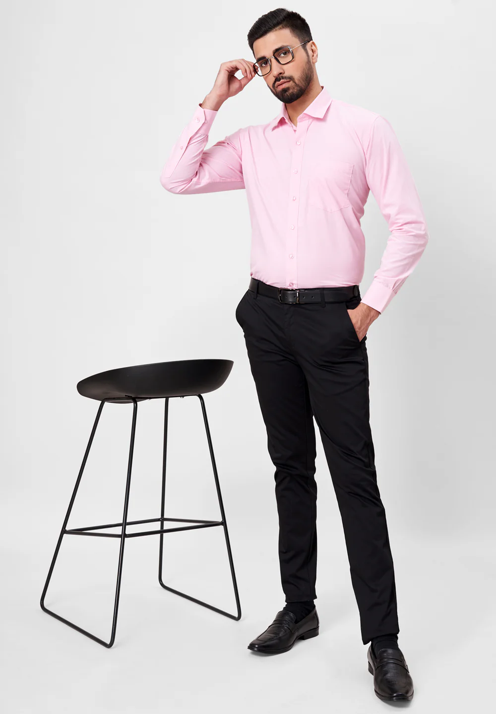 Men Pink Regular Fit Formal Shirt - Image 4