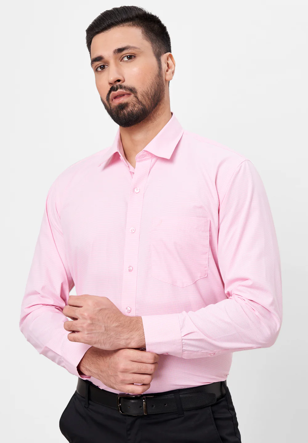 Men Pink Regular Fit Formal Shirt - Image 5