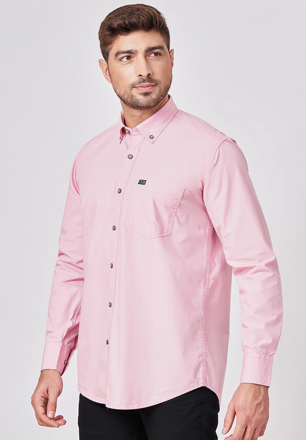 Men Pink Smart Fit Formal Shirt - Image 2