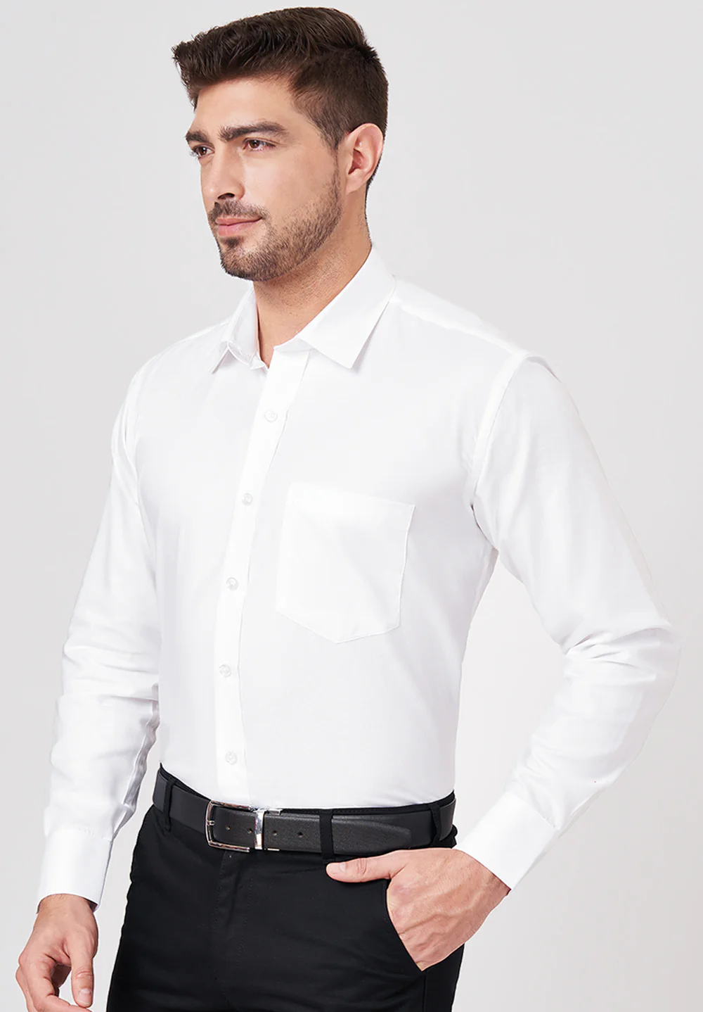 Men Blue Regular Fit Formal Shirt - Image 4