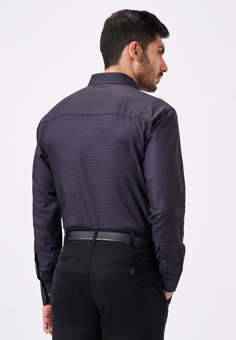 Men Purple Regular Fit Formal Shirt - Image 2