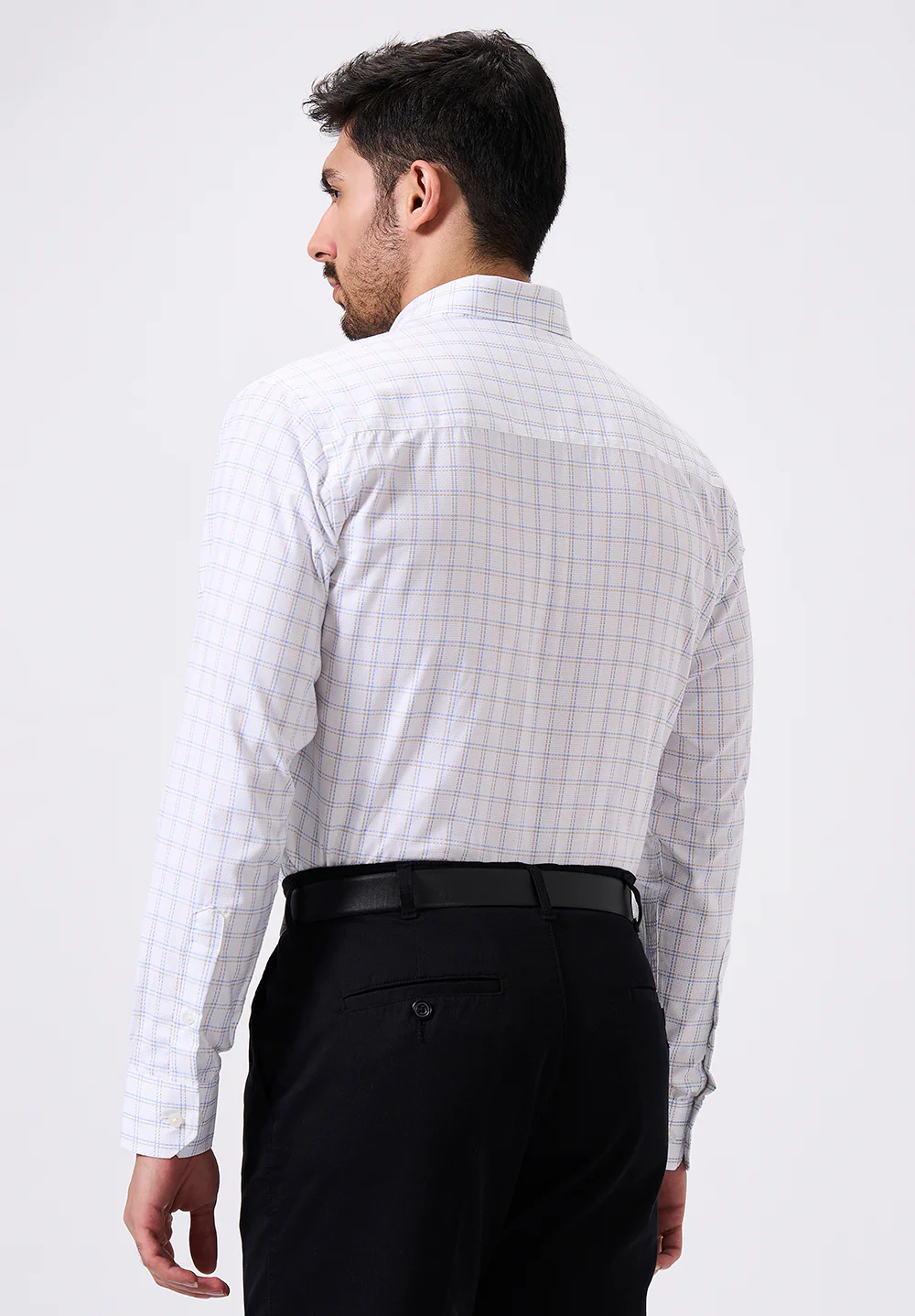 Men White Slim Fit Formal Shirt - Image 5