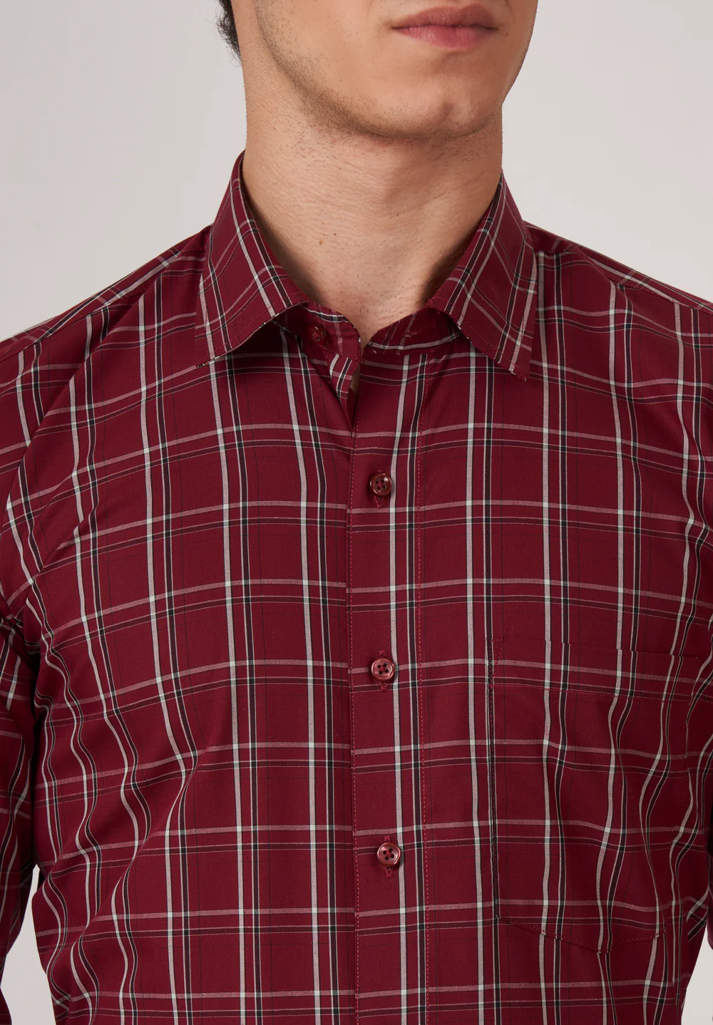 Men Red Regular Fit Formal Shirt - Image 4