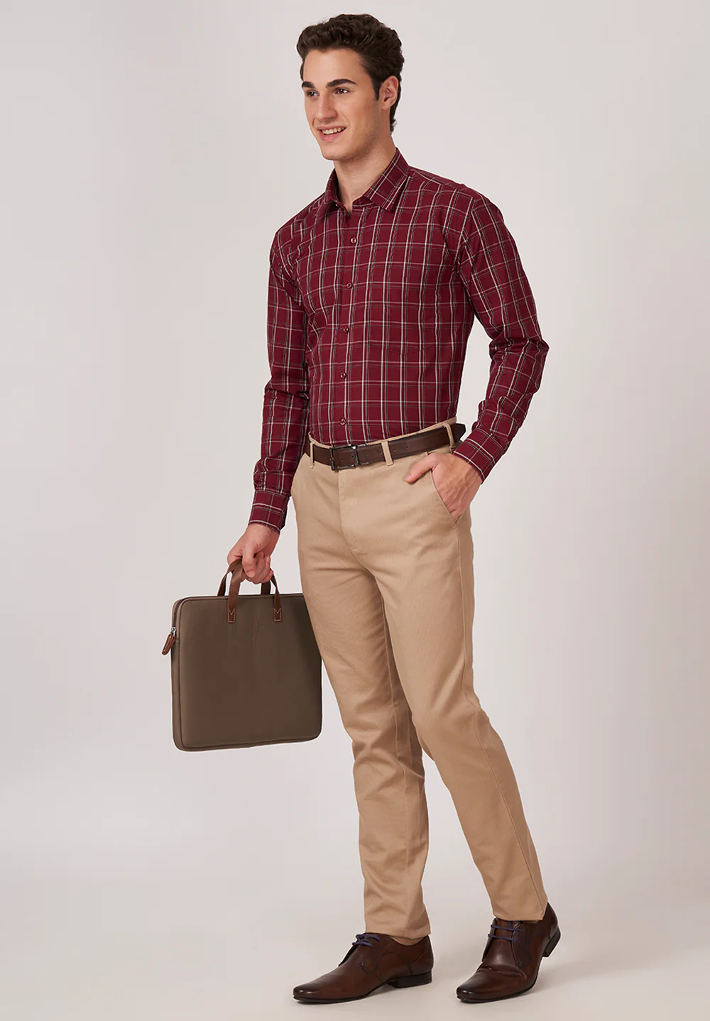 Men Red Regular Fit Formal Shirt - Image 5