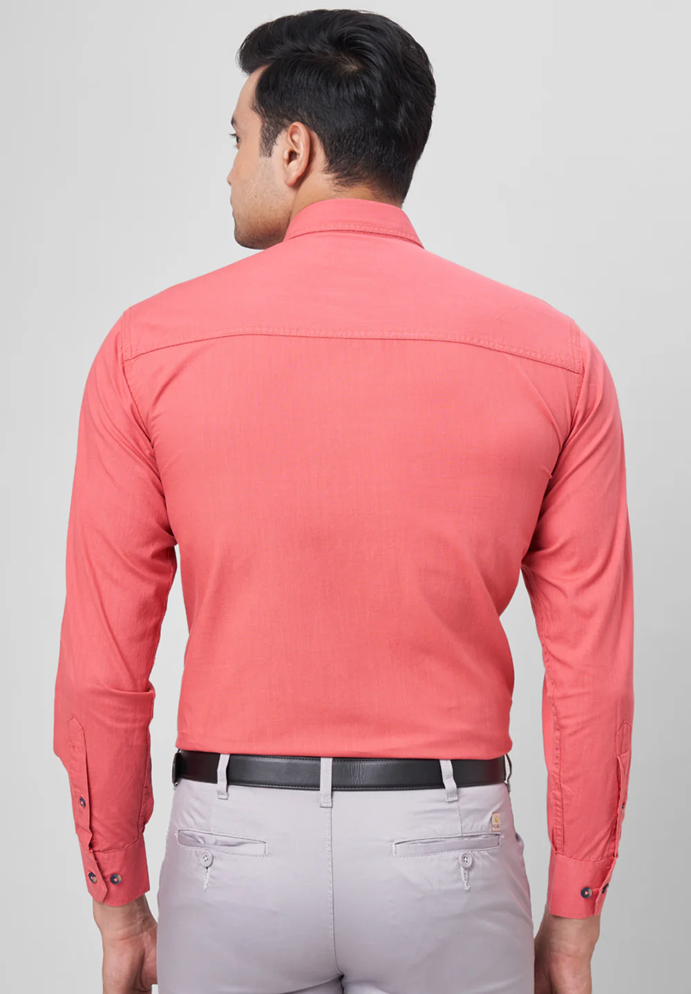 Men Red Smart Fit Formal Shirt - Image 2