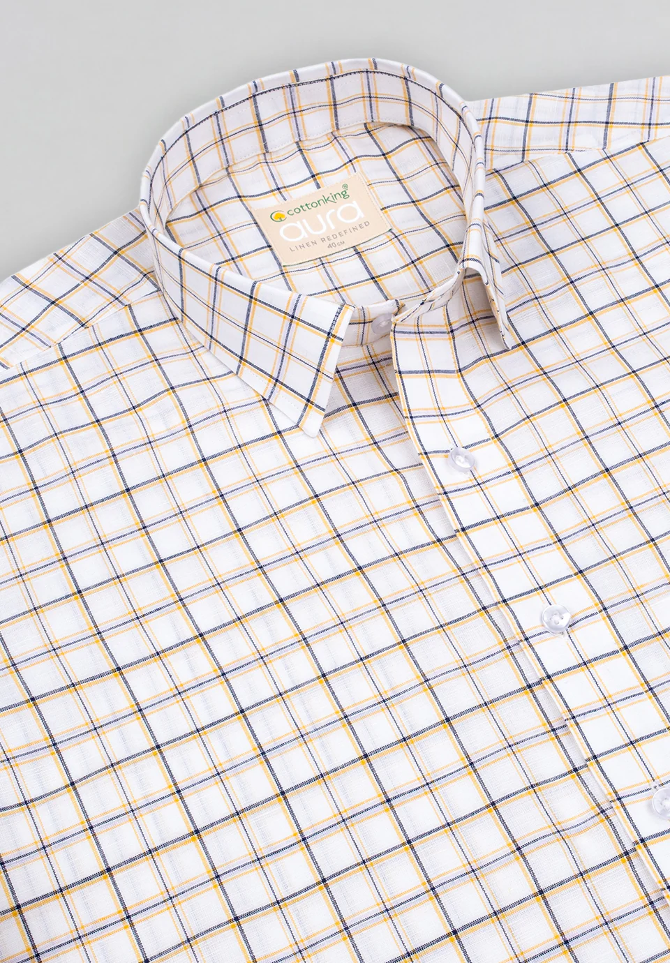 Men White Regular Fit Formal Shirt - Image 2