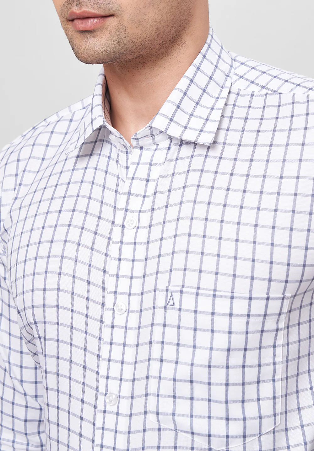 Men White Regular Fit Formal Shirt - Image 3