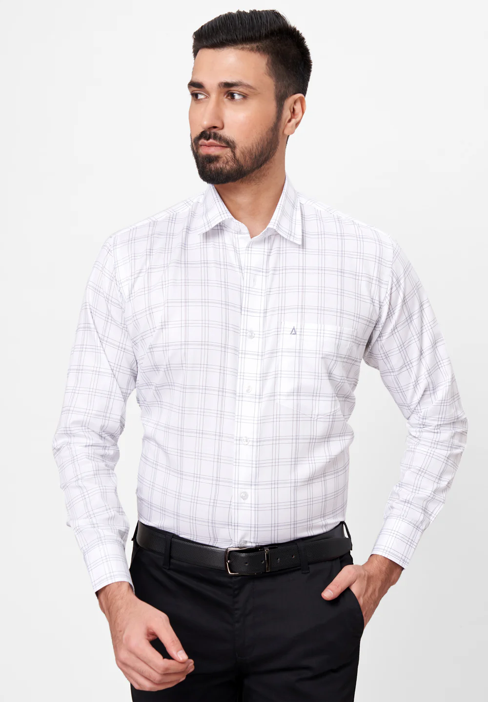 Men White Regular Fit Formal Shirt