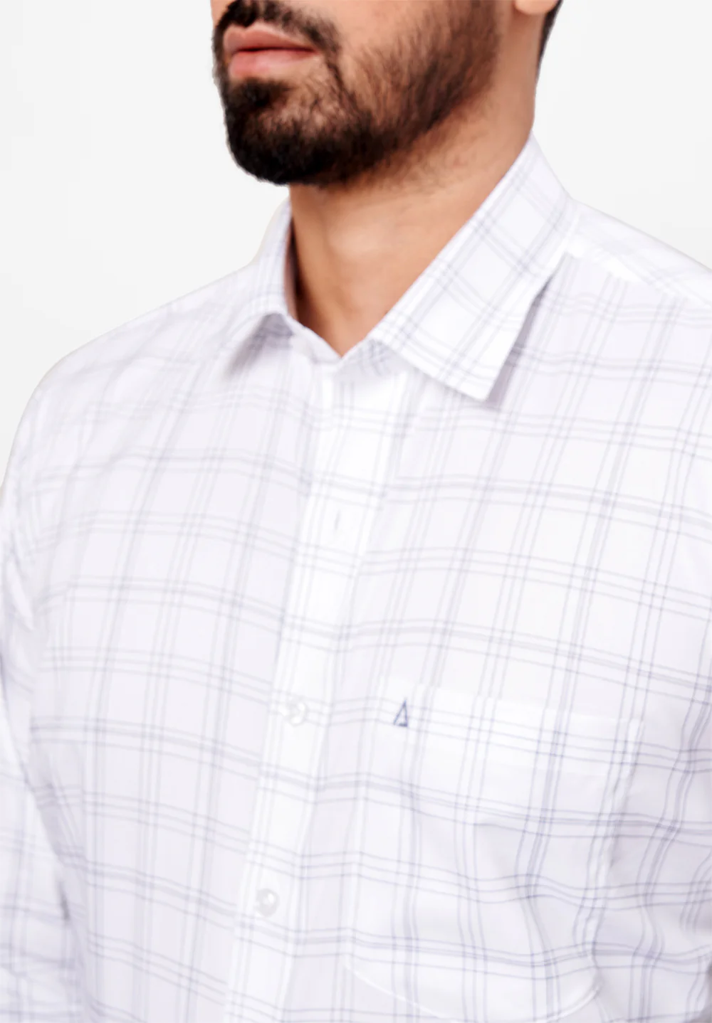 Men White Regular Fit Formal Shirt - Image 3