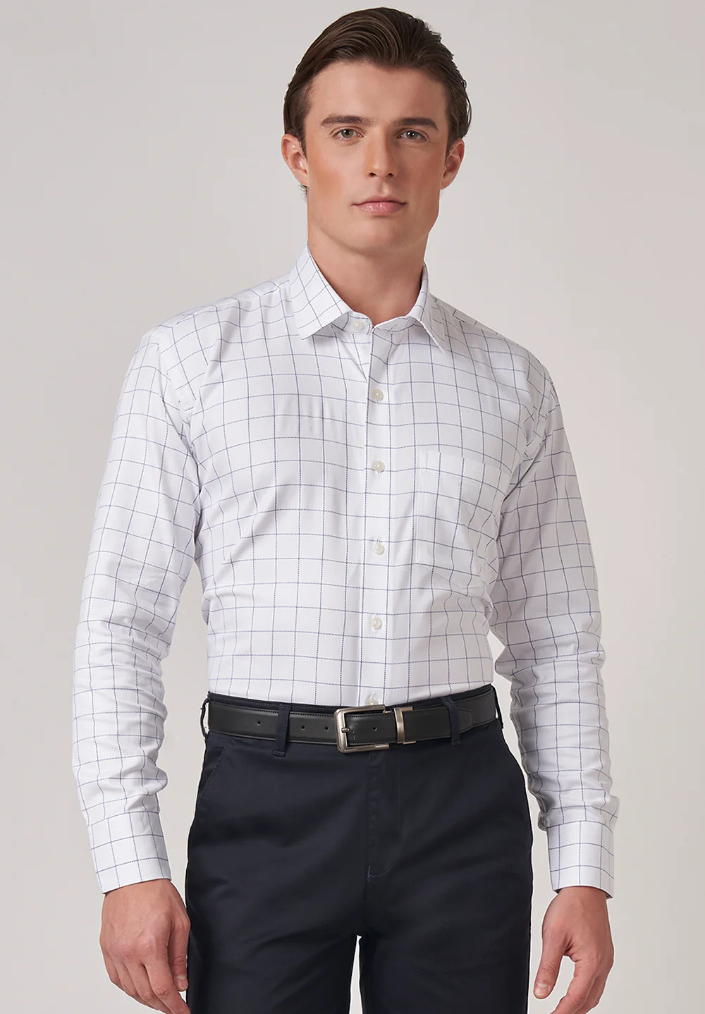 Men White Regular Fit Formal Shirt