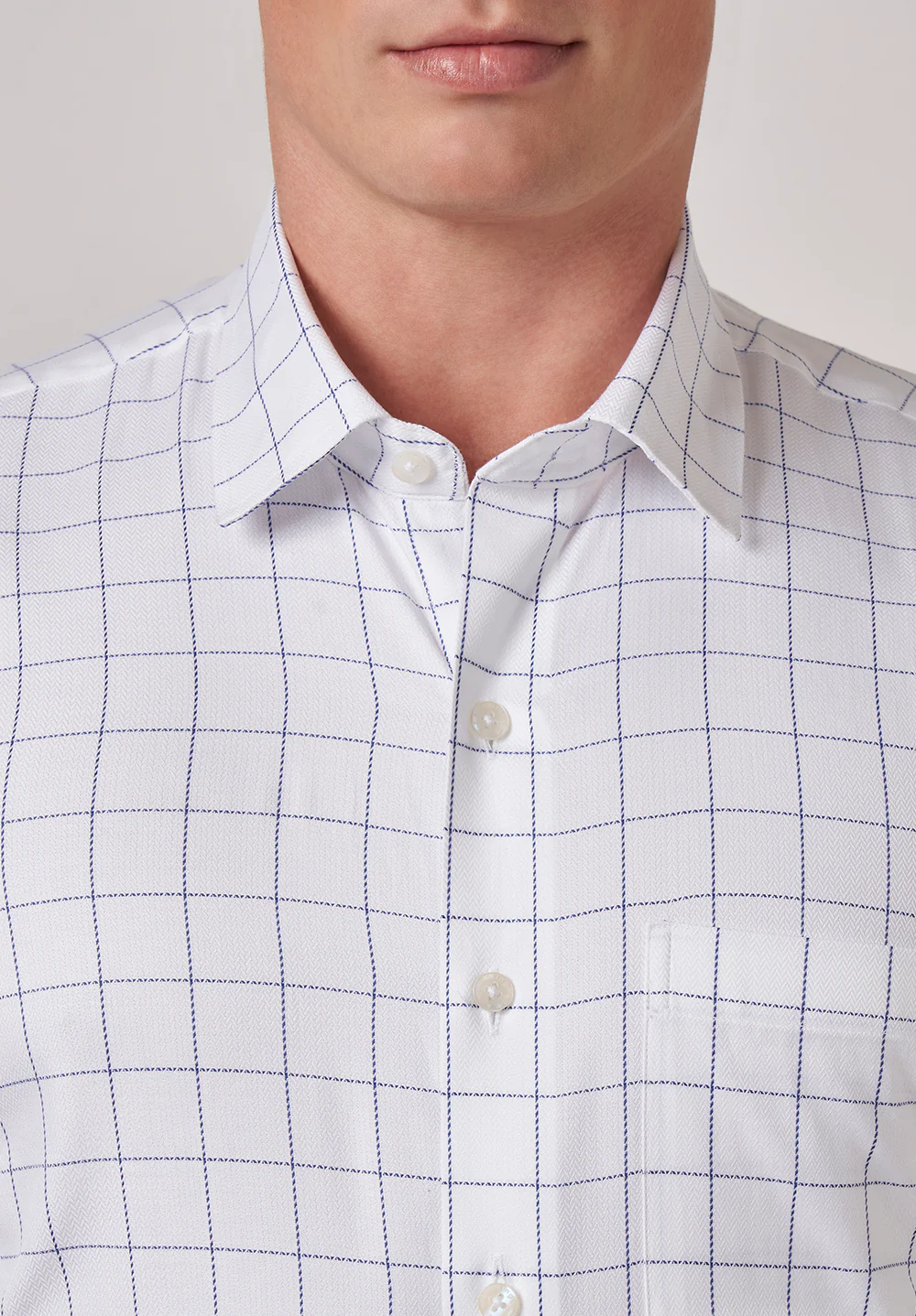 Men White Regular Fit Formal Shirt - Image 3