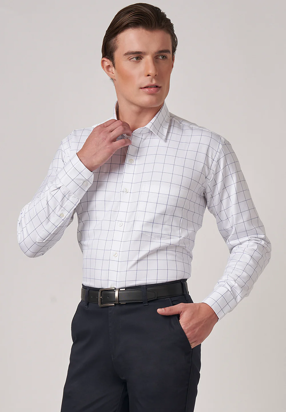 Men White Regular Fit Formal Shirt - Image 4
