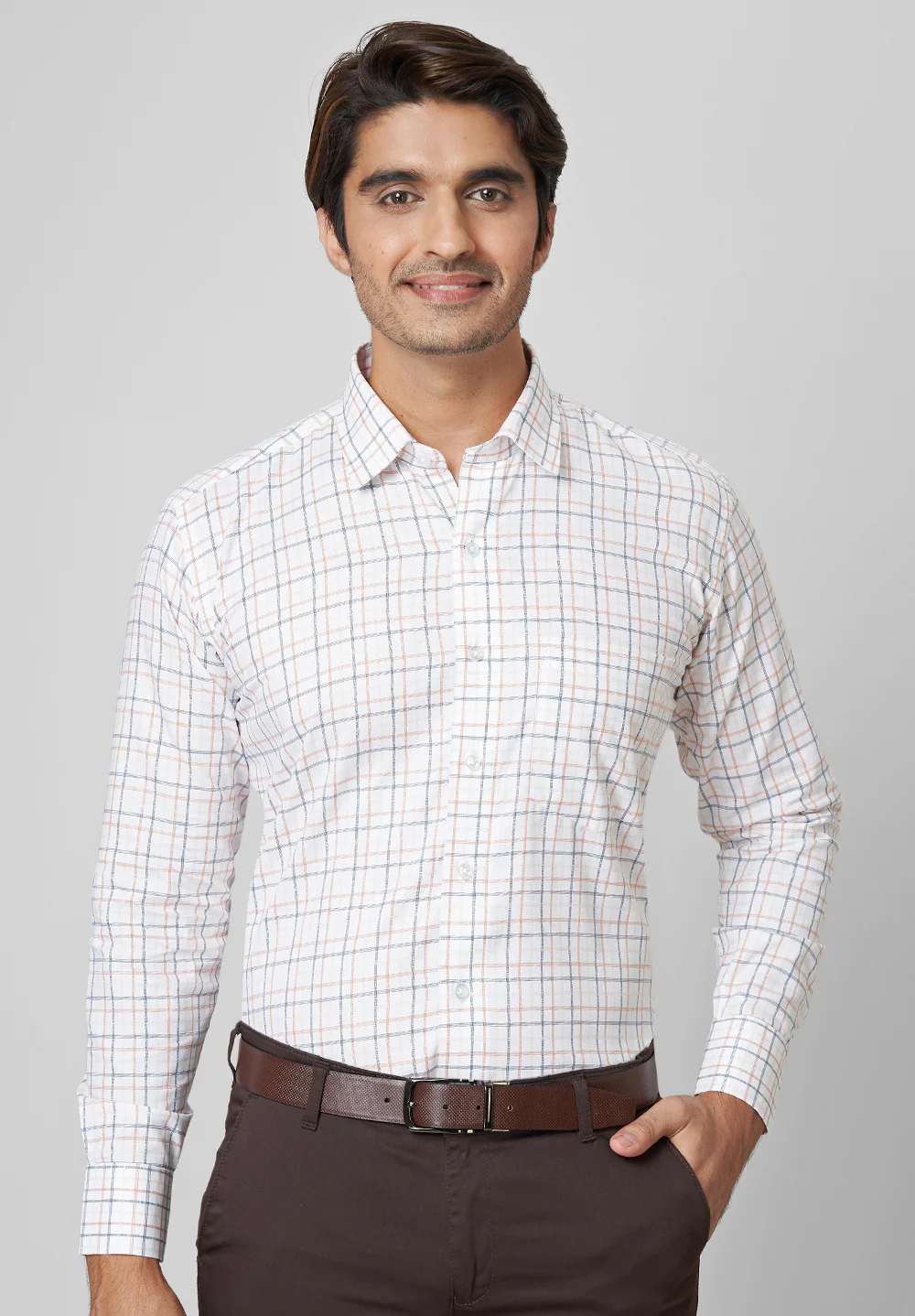 Men White Regular Fit Formal Shirt