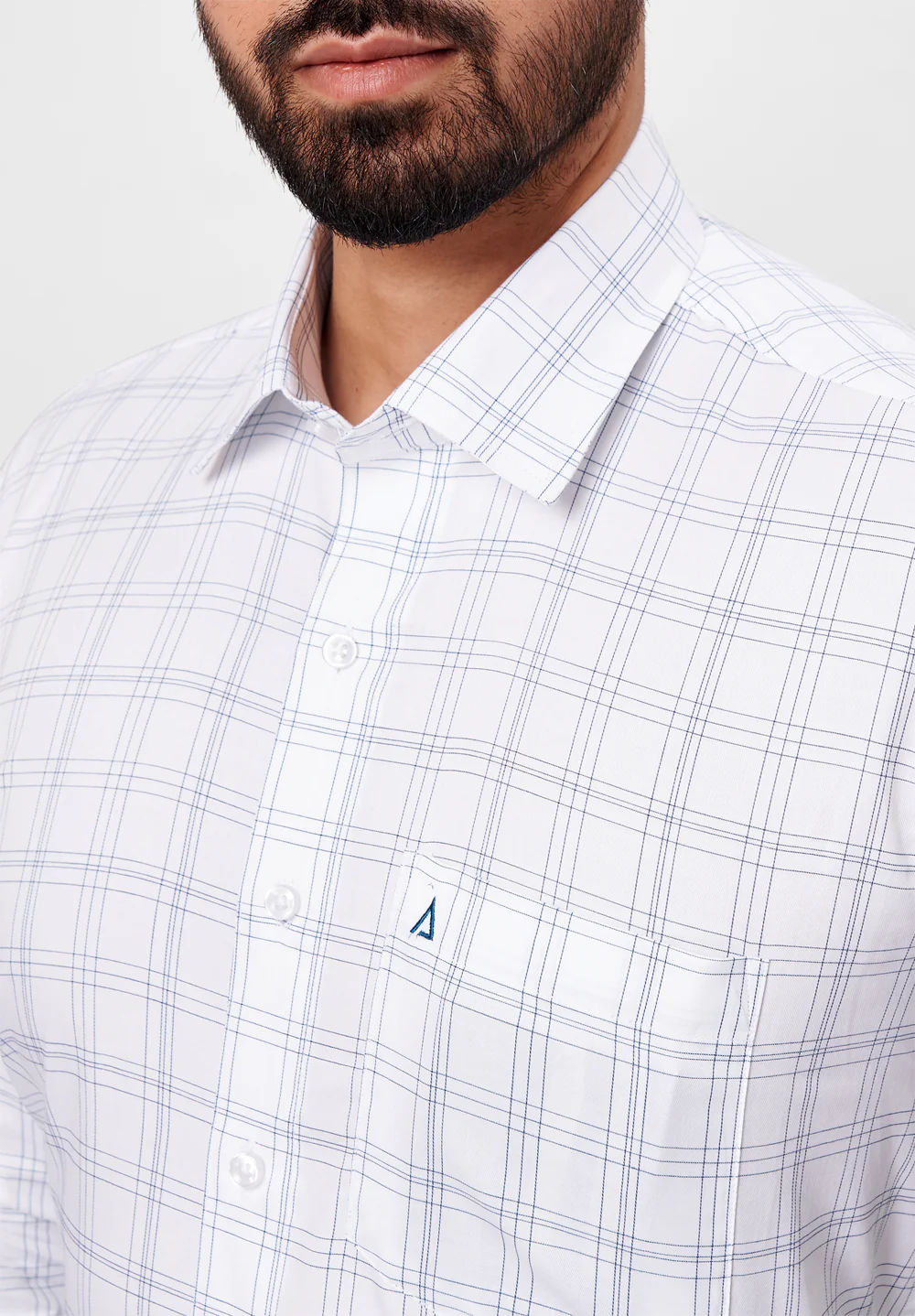 Men White Regular Fit Formal Shirt - Image 3