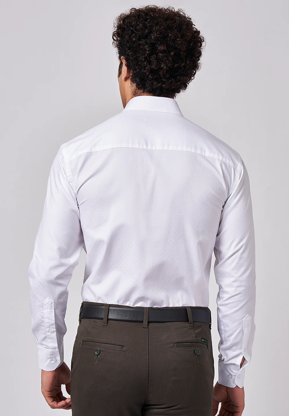Men White Regular Fit Formal Shirt - Image 2