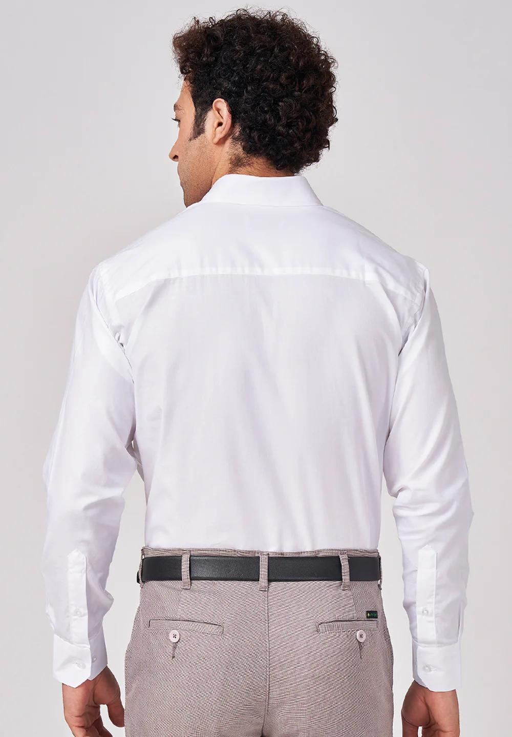 Men White Regular Fit Formal Shirt - Image 2
