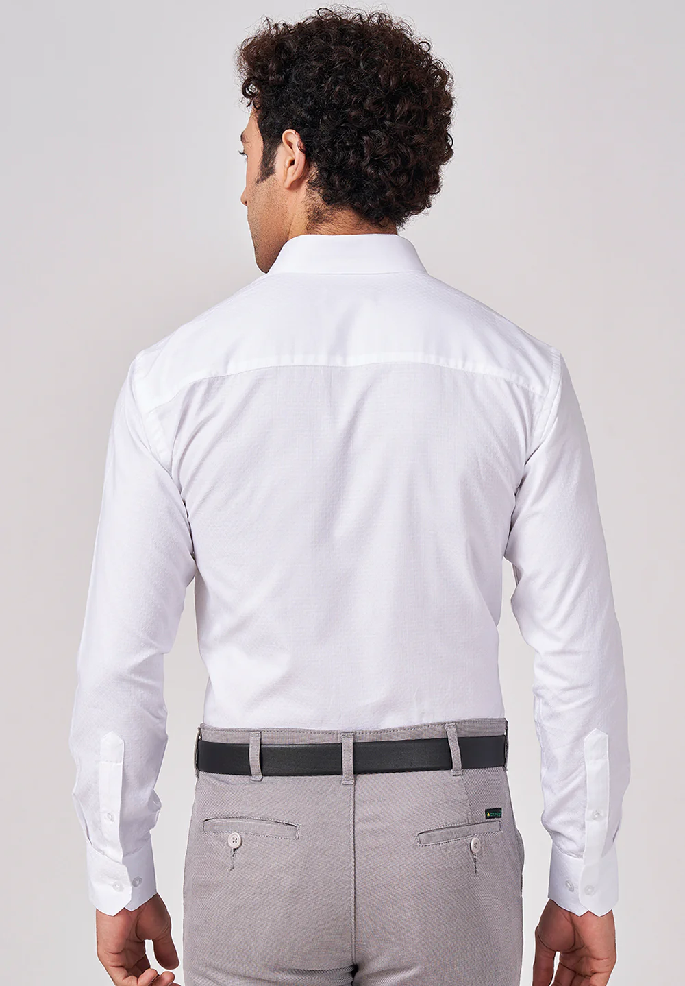Men White Regular Fit Formal Shirt - Image 2