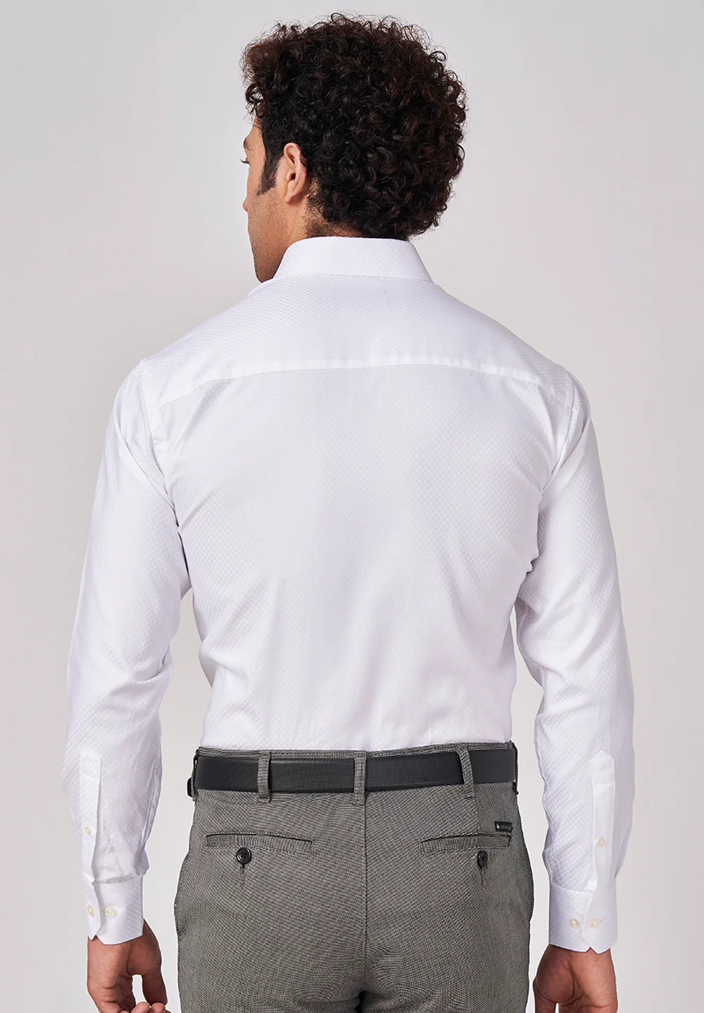 Men White Regular Fit Formal Shirt - Image 2