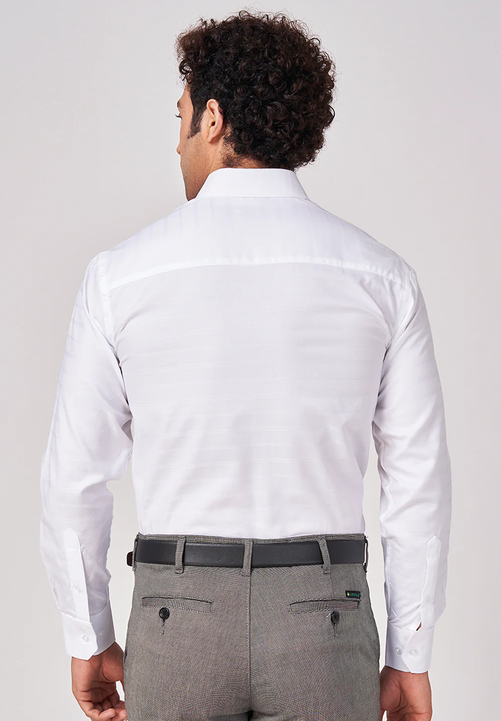 Men White Regular Fit Formal Shirt - Image 2