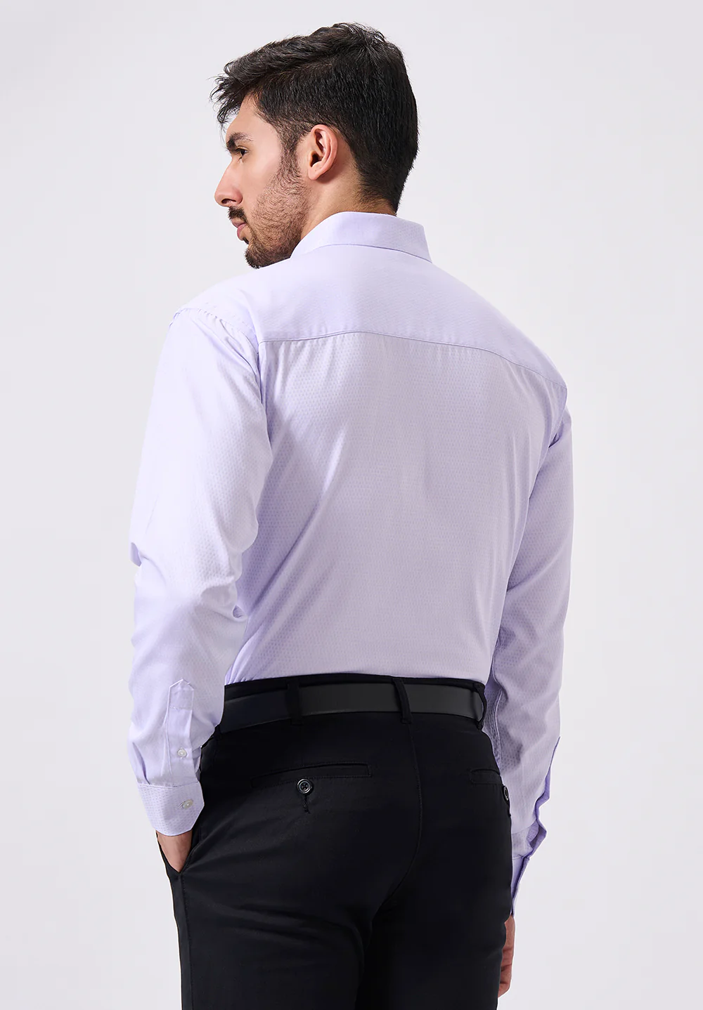 Men Light Purple Regular Fit Formal Shirt - Image 2