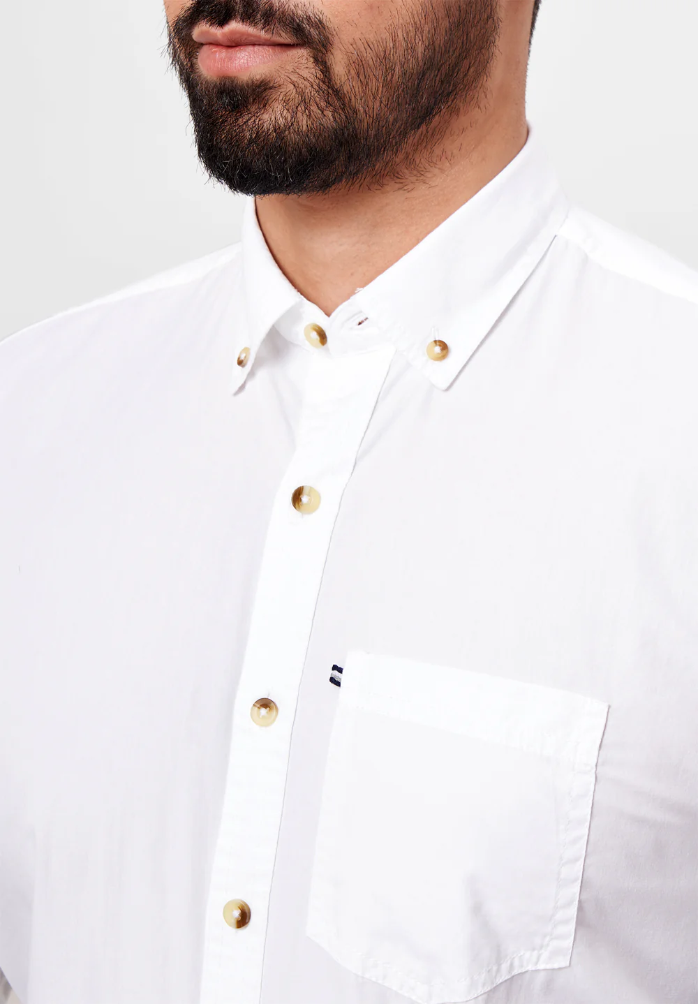Men White Slim Fit Formal Shirt - Image 3