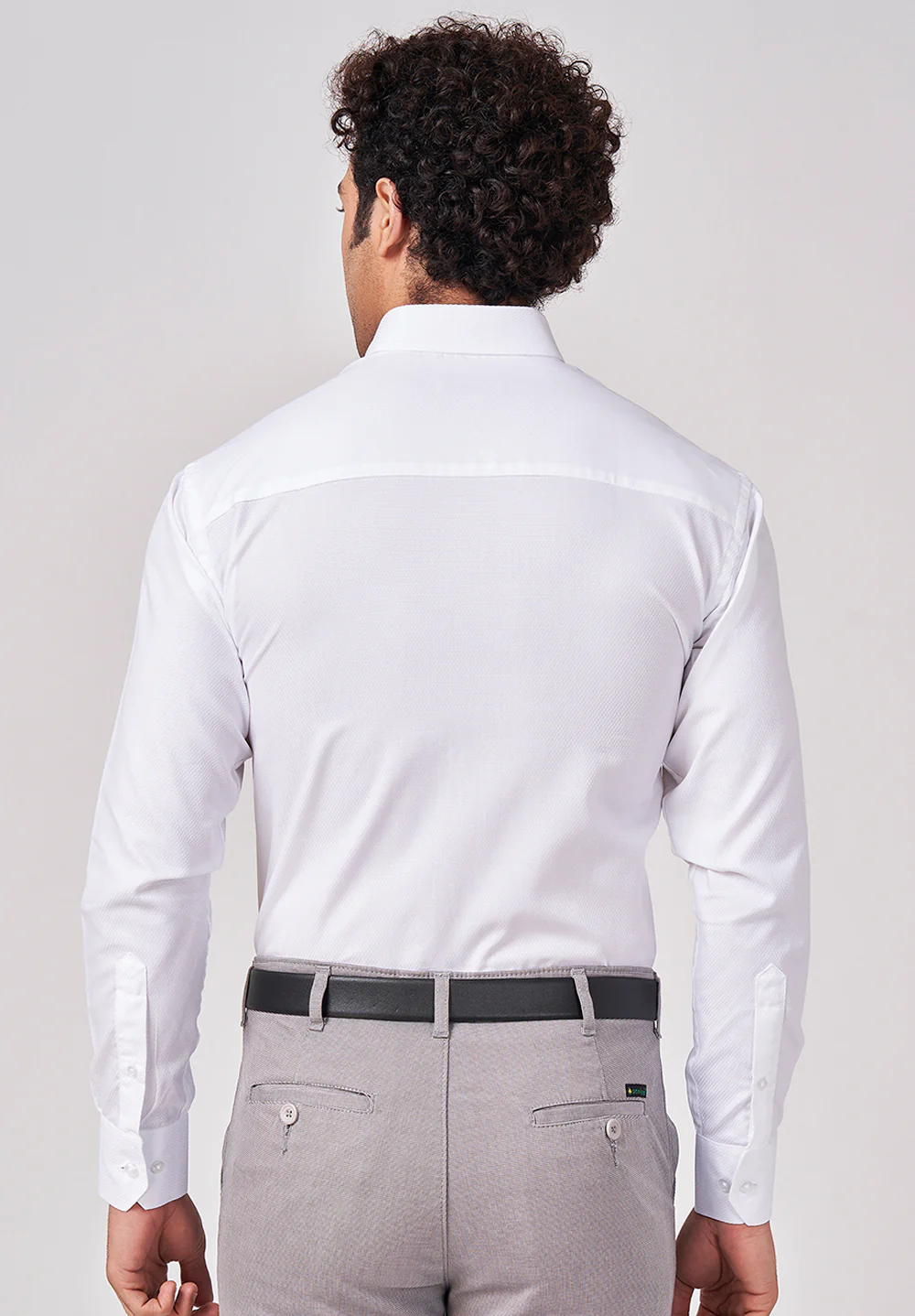 Men White Regular Fit Formal Shirt - Image 2