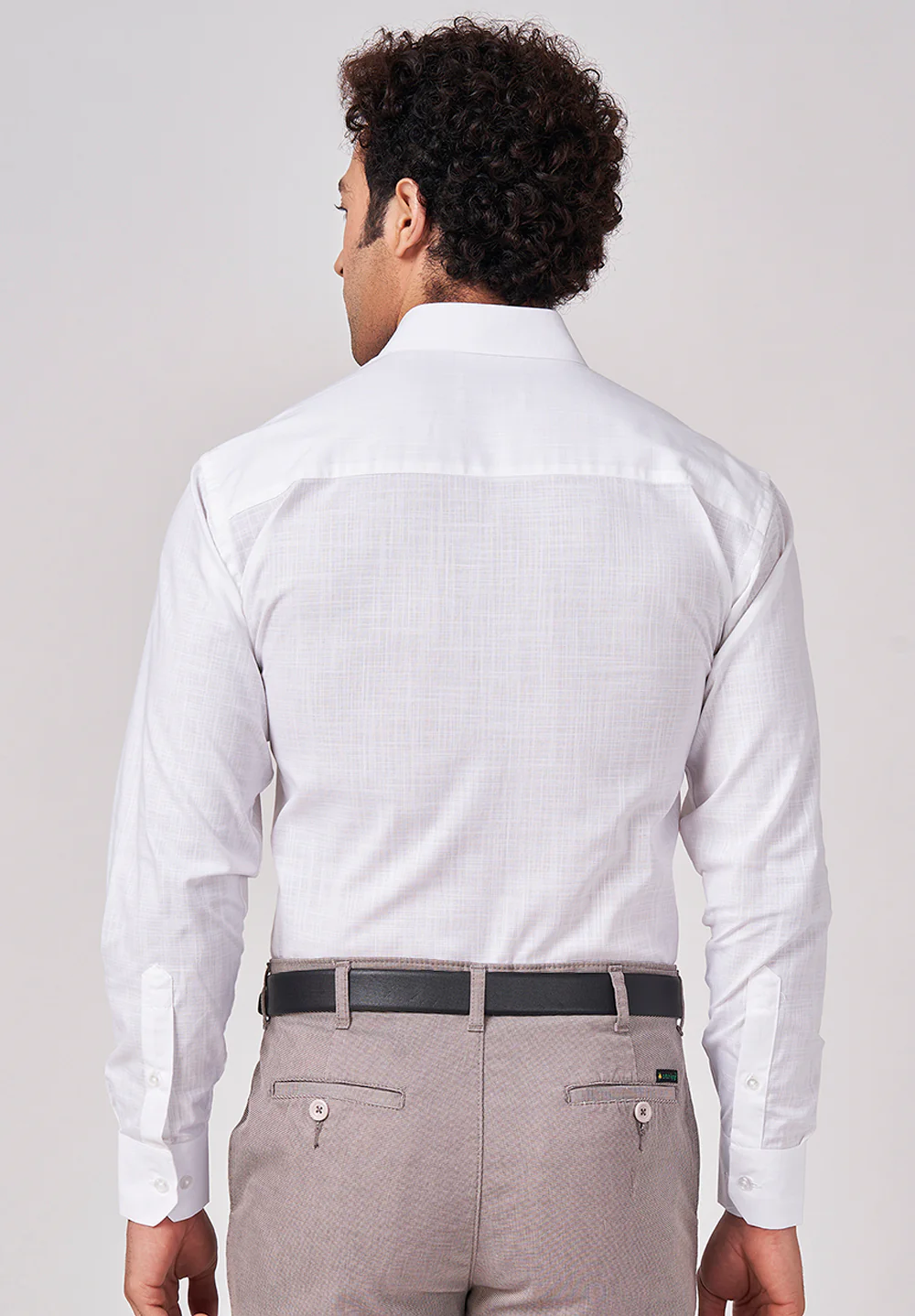 Men White Regular Fit Formal Shirt - Image 2