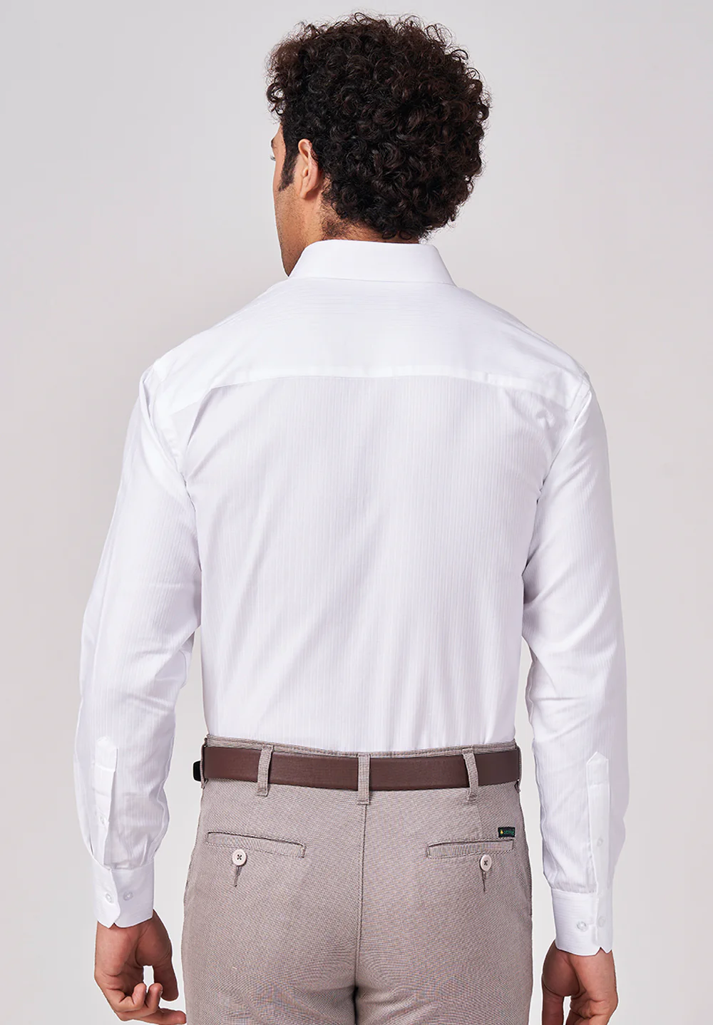 Men White Regular Fit Formal Shirt - Image 2