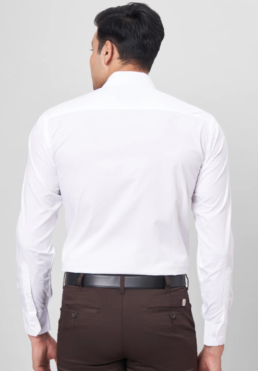 Men White Regular Fit Formal Shirt - Image 2