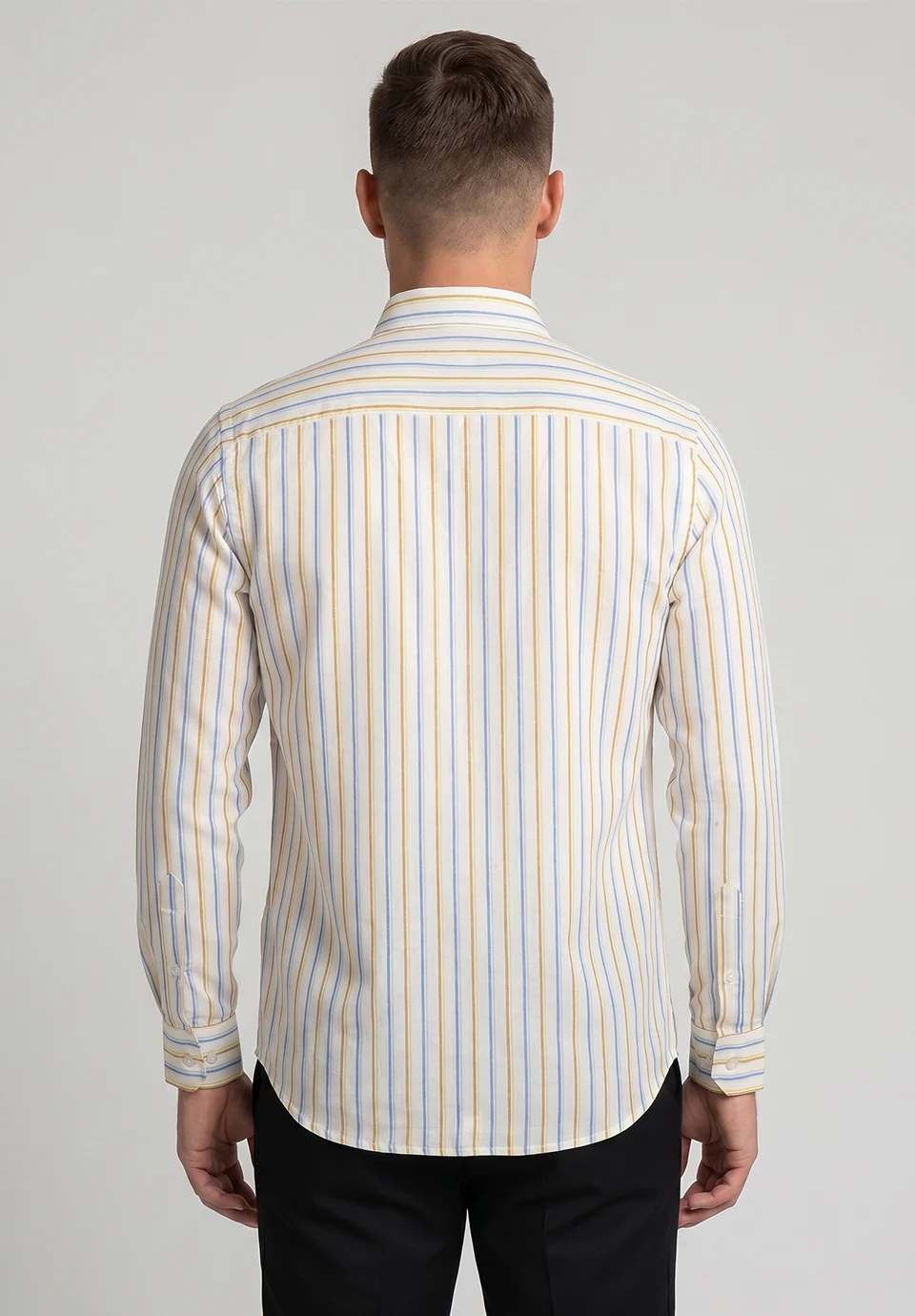 Men White Slim Fit Formal Shirt - Image 5