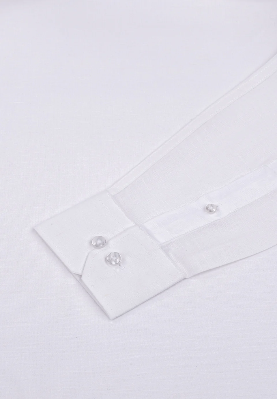 Men White Slim Fit Formal Shirt - Image 3