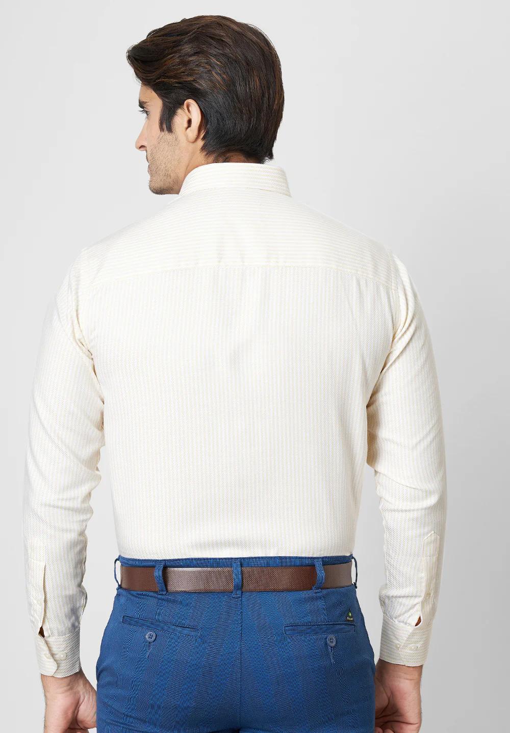 Men Yellow Regular Fit Formal Shirt - Image 3