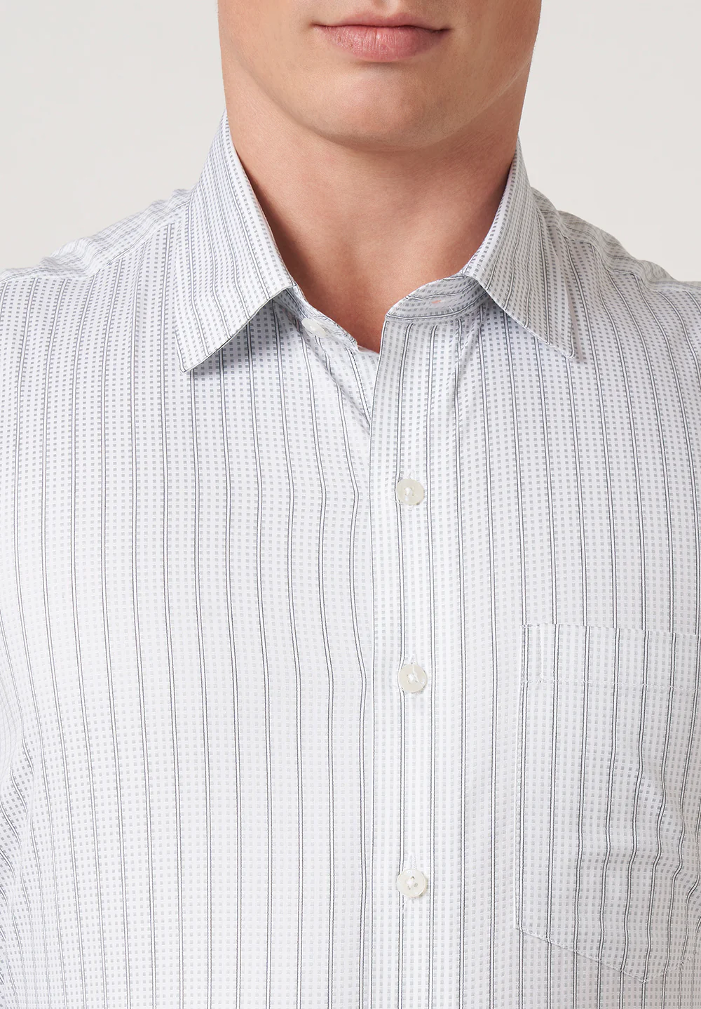 Men White Regular Fit Formal Shirt - Image 4
