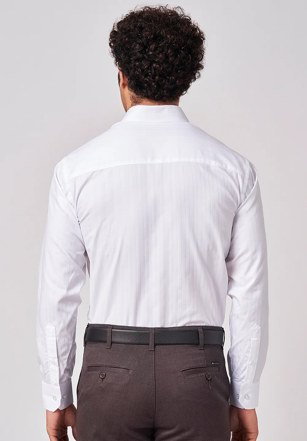 Men White Regular Fit Formal Shirt - Image 2