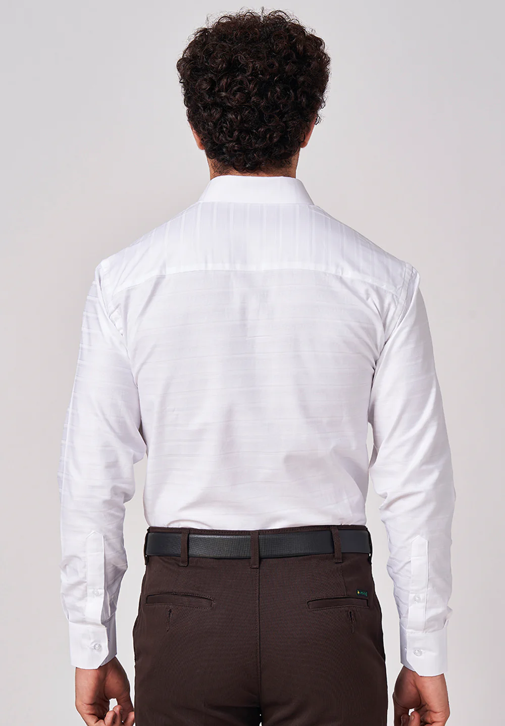 Men White Regular Fit Formal Shirt - Image 2