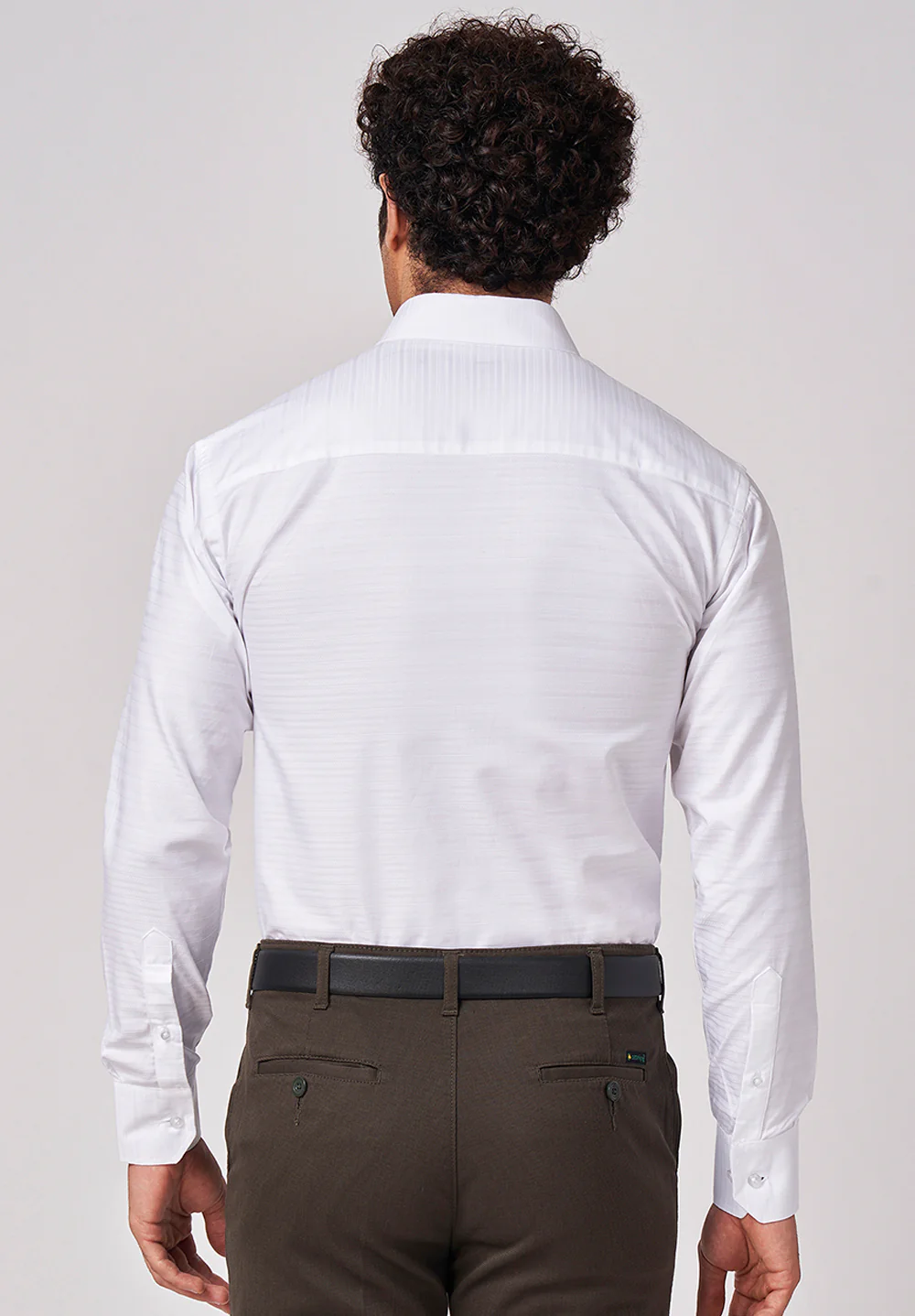 Men White Regular Fit Formal Shirt - Image 2