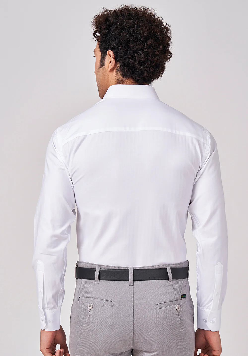 Men White Regular Fit Formal Shirt - Image 3