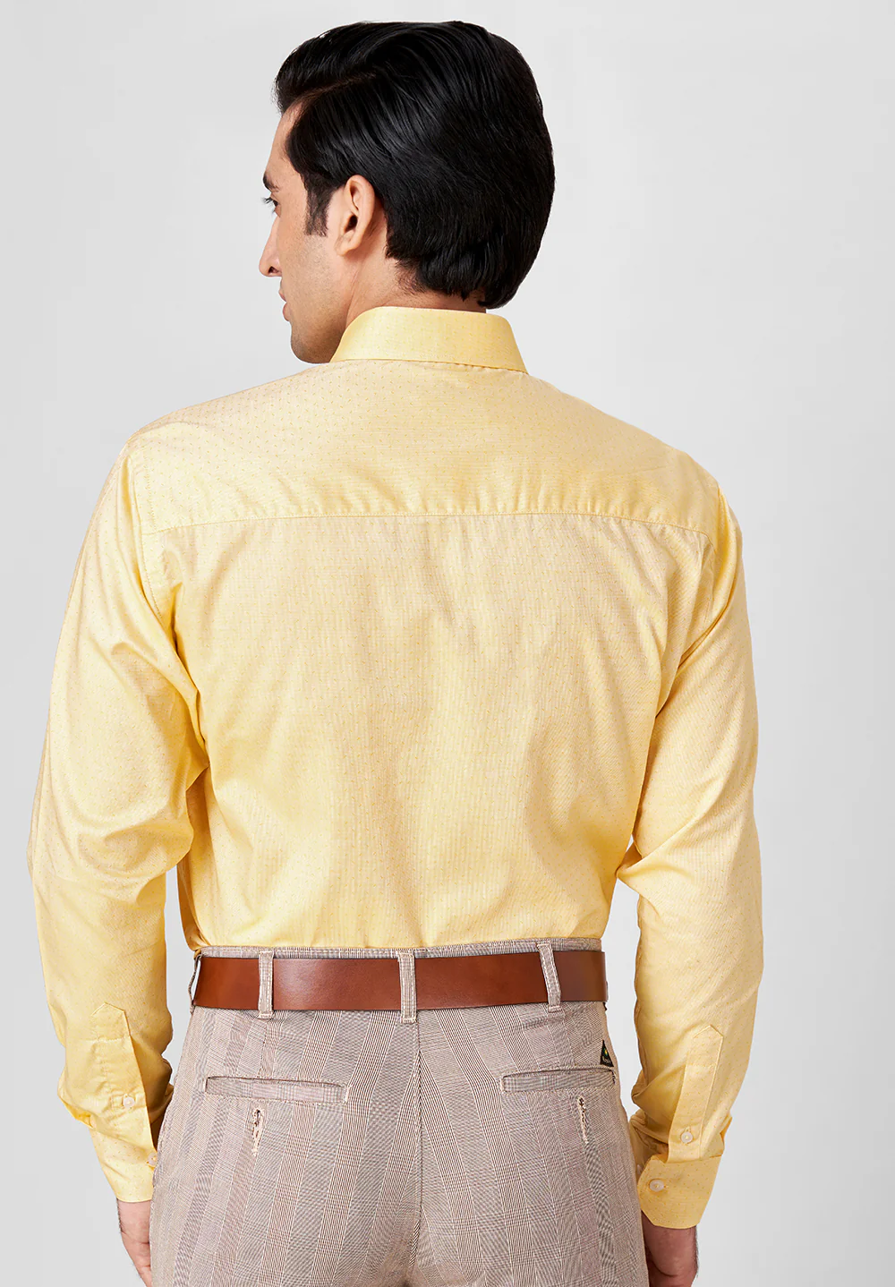 Men Yellow Slim Fit Formal Shirt - Image 2