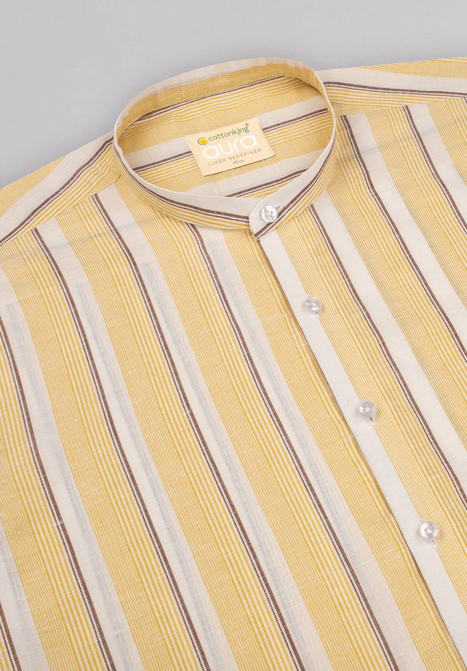 Men Yellow Slim Fit Formal Shirt - Image 2