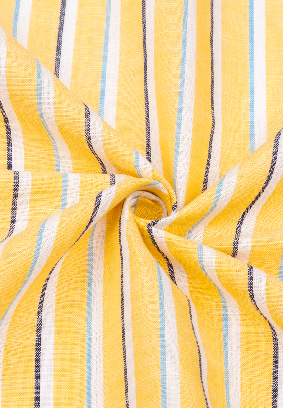 Men Yellow Striped Slim Fit Formal Shirt - Image 4