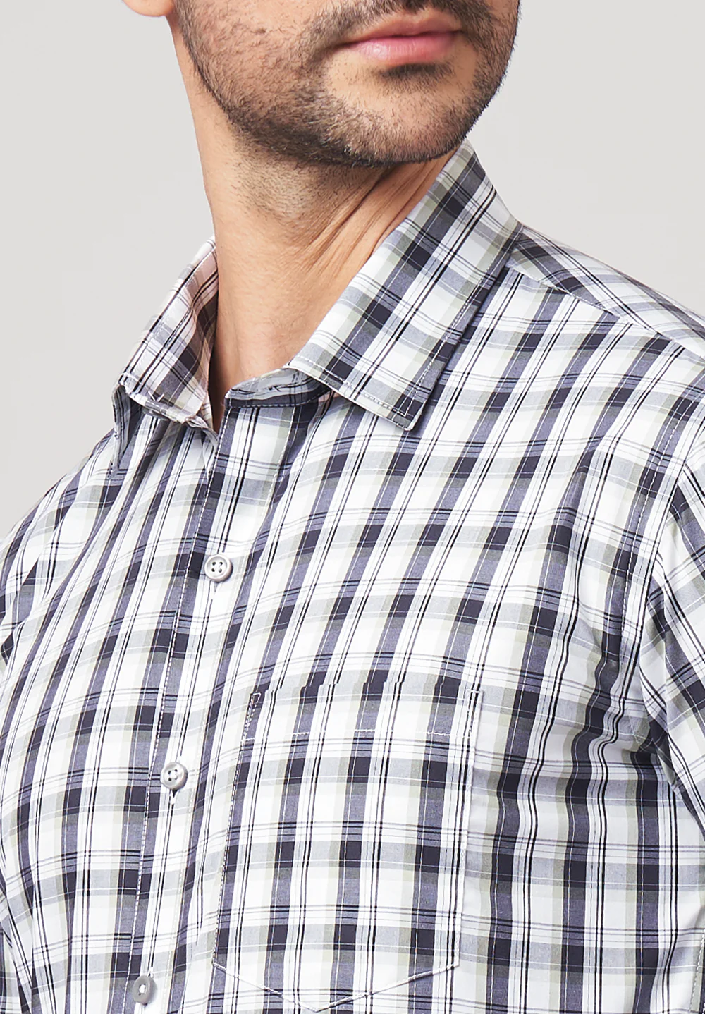 Men Black Slim Fit Formal Shirt - Image 5