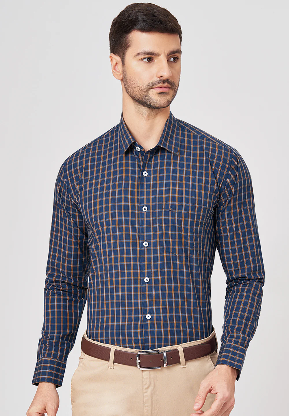 Men Blue Slim Fit Formal Shirt