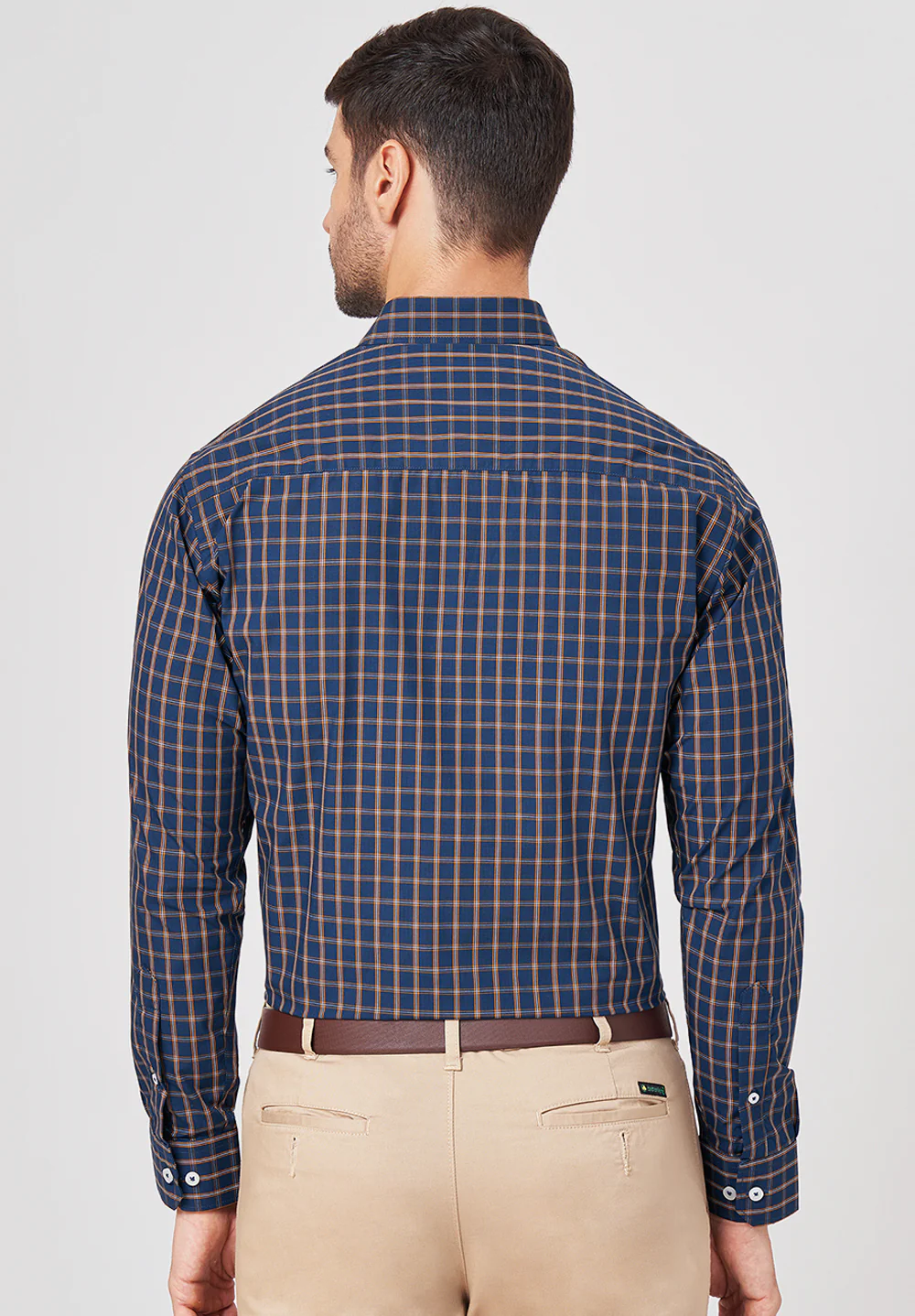 Men Blue Slim Fit Formal Shirt - Image 3